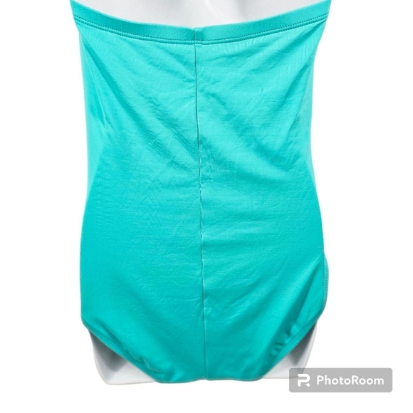 La Blanca Women's Blue High Back Ruching One Piece Swimsuit - Picture 6 of 8